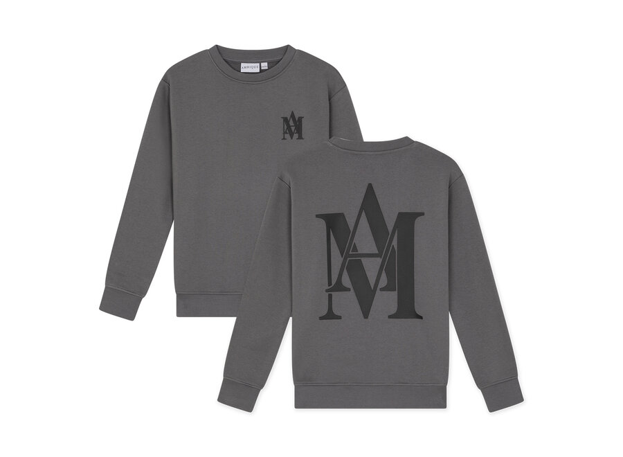 Aaron Crew Neck  Stone Grey Jongens Trui