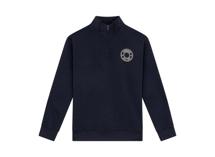 Bruno Quarter Zip  Navy Jongens Trui