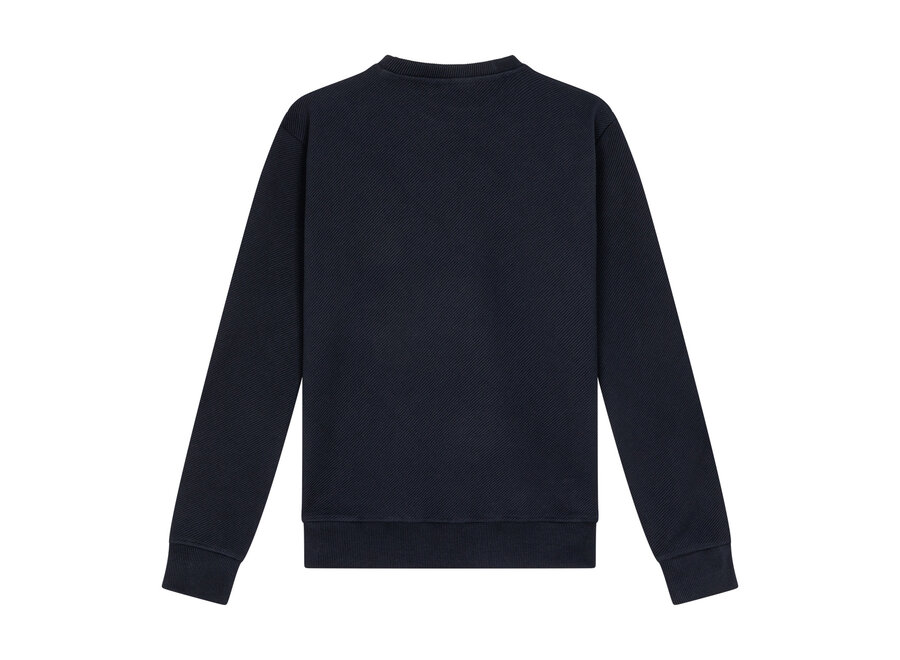 Oxford Crew Neck  Navy Jongens Trui