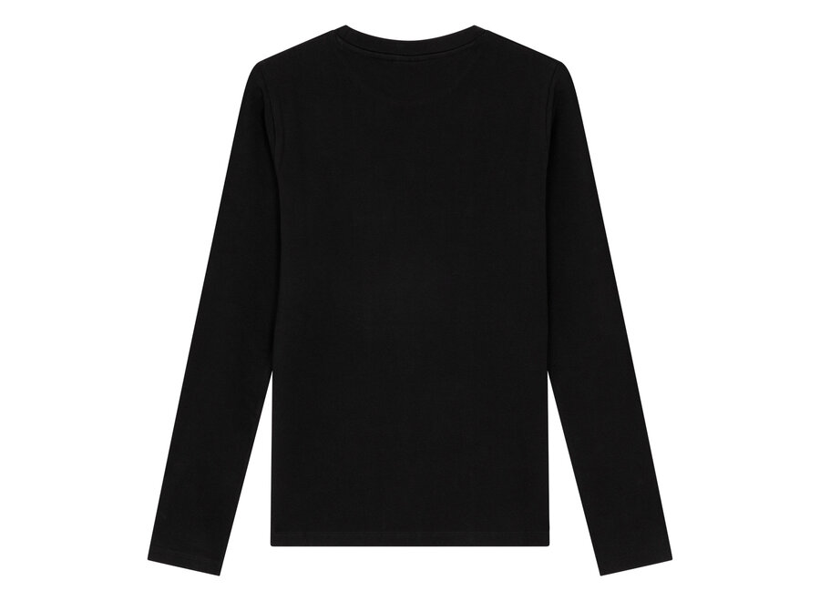 Logan Tshirt LS  Black Jongens Longsleeve