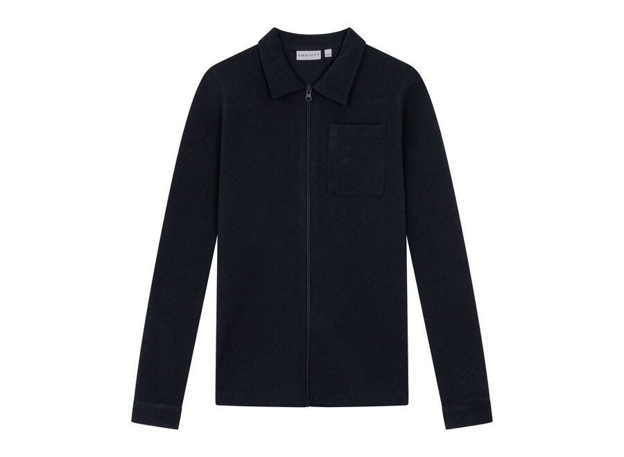 Owen Overshirt with zip closure  Navy Jongens Jasje