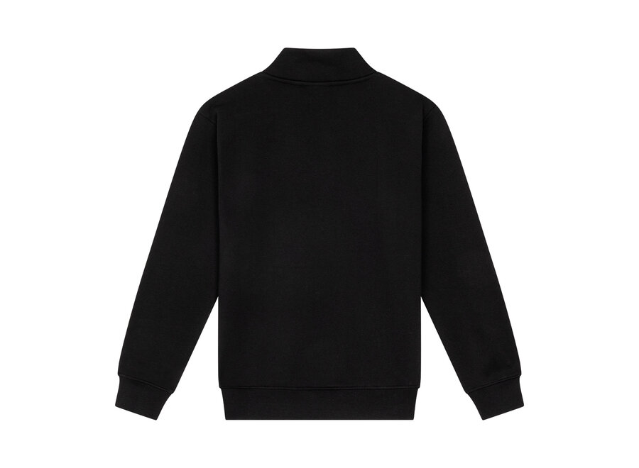 Quinten Quarter Zip  Black Jongens Trui
