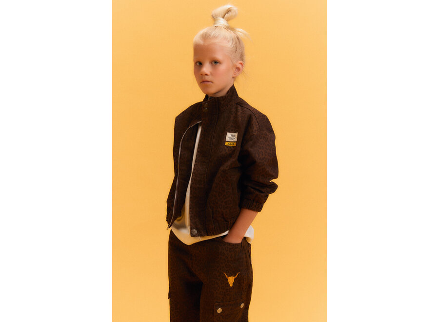 Kids Woven Leopard Jacket  Animal Meisjes  Jas