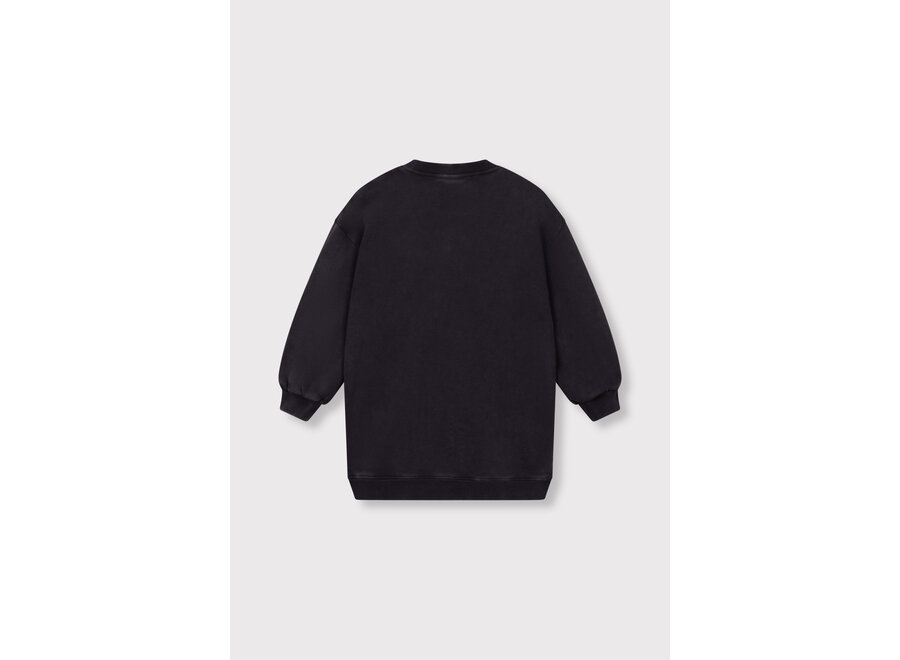 Kids Knitted 14Lx Sweatdress Charcoal Grey Meisjes  Jurk