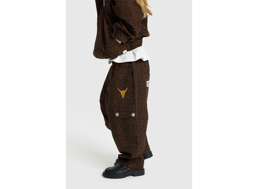 Kids Woven Leopard Cargo Pants  Animal Meisjes  Broek