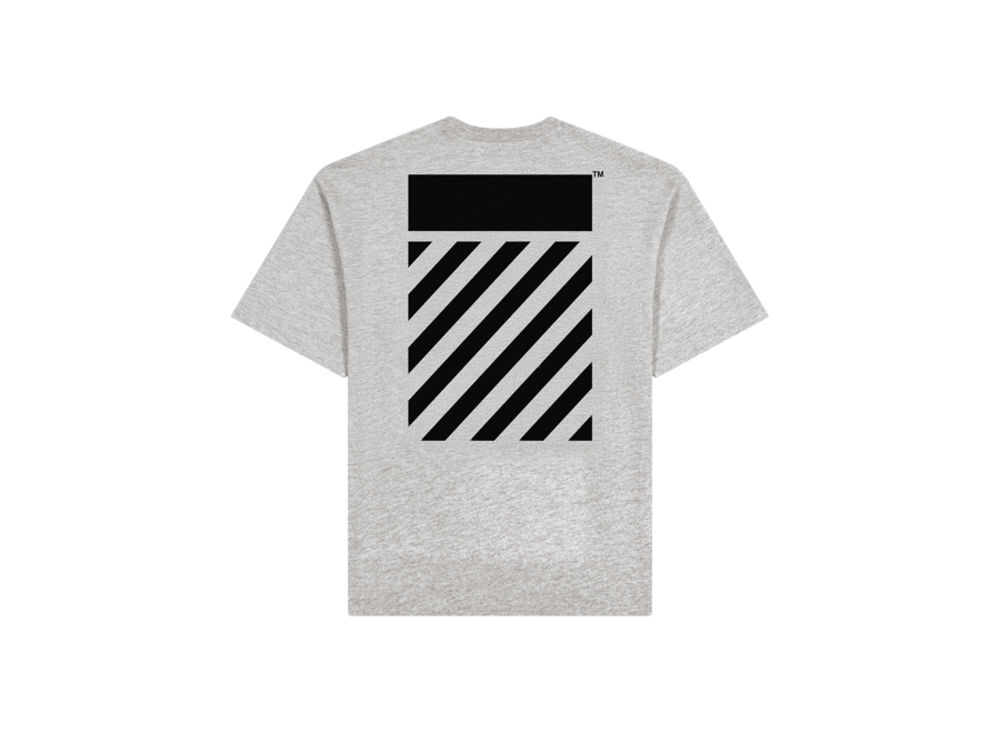 Diag S/S Tee  Heather Grey Jongens  T-shirt