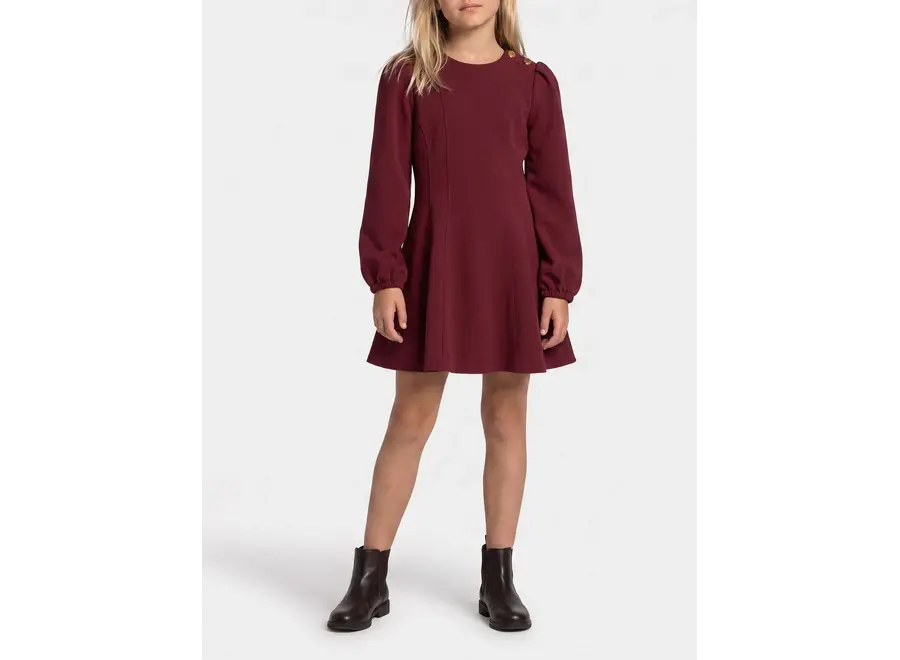 Eliza Dress  Deep Burgundy Meisjes Jurk