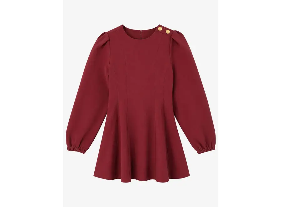 Eliza Dress  Deep Burgundy Meisjes Jurk