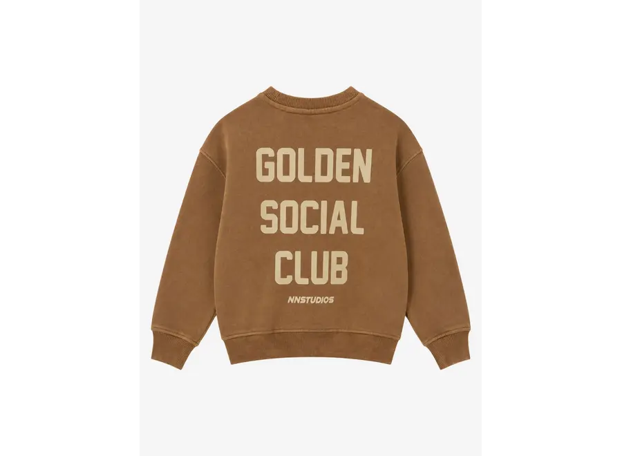 Ades Oversized Sweatshirt  Caramel Brown Jongens  Trui