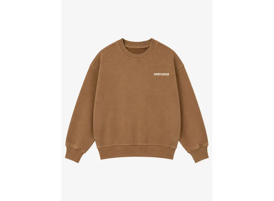 Ades Oversized Sweatshirt  Caramel Brown Jongens  Trui