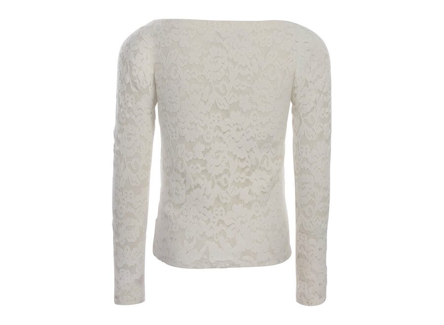 10Sixteen Lace Tee  Blanc Meisjes T-Shirt