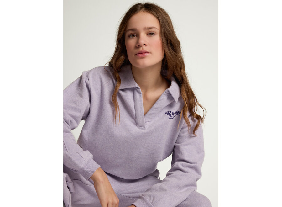 10Sixteen Polo Sweater Soft Lilac Meisjes Trui