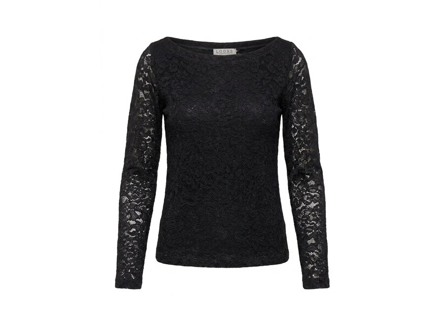 10Sixteen Lace Tee  Graphite Meisjes T-Shirt