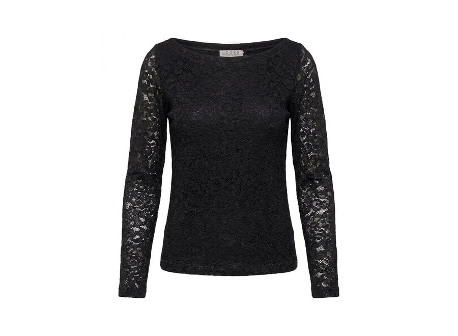 10Sixteen Lace Tee  Graphite Meisjes T-Shirt