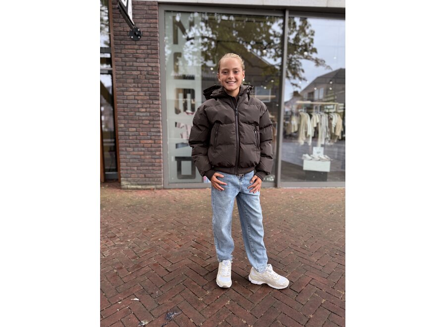Bree Bomber  Dark Coffee Meisjes Jas