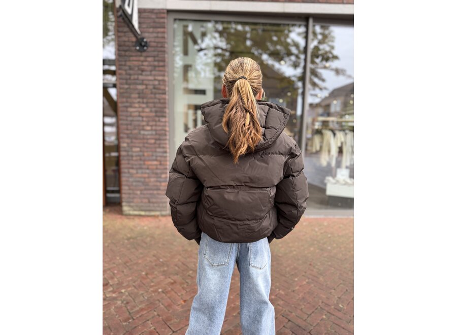 Bree Bomber  Dark Coffee Meisjes Jas