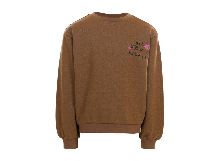 Little Lurex Sweater  Olive Meisjes Trui