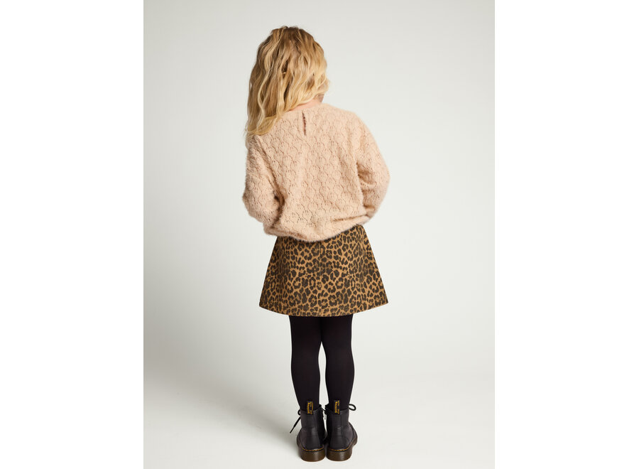 Little Lace Bow Blouse Latte Meisjes Blouse
