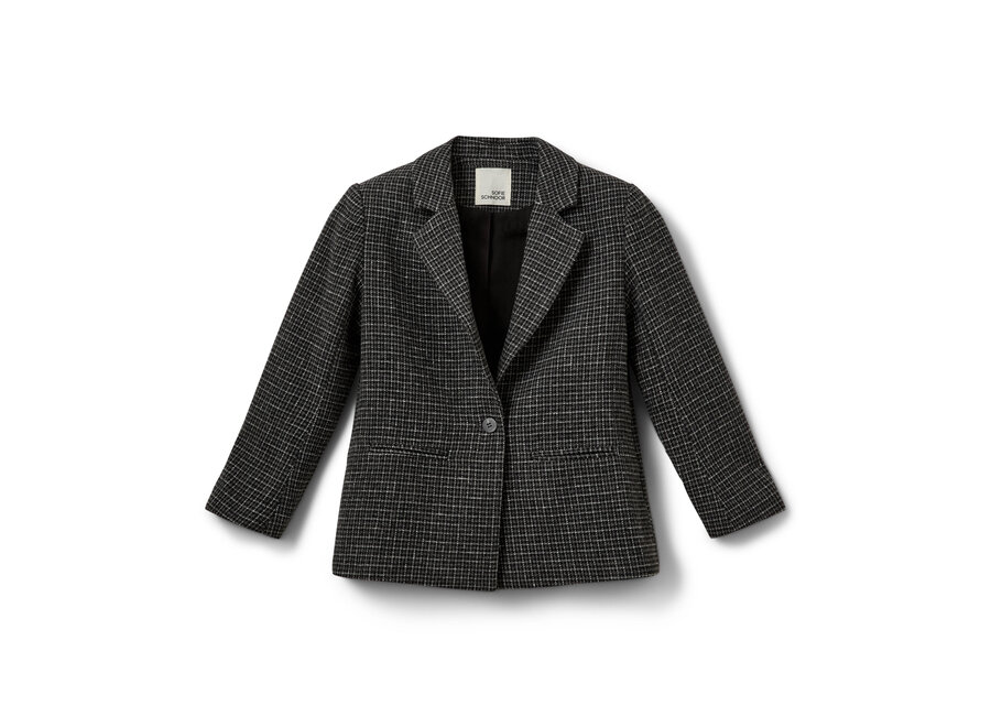AlfiaSY Blazer Grey check Meisjes Blazer