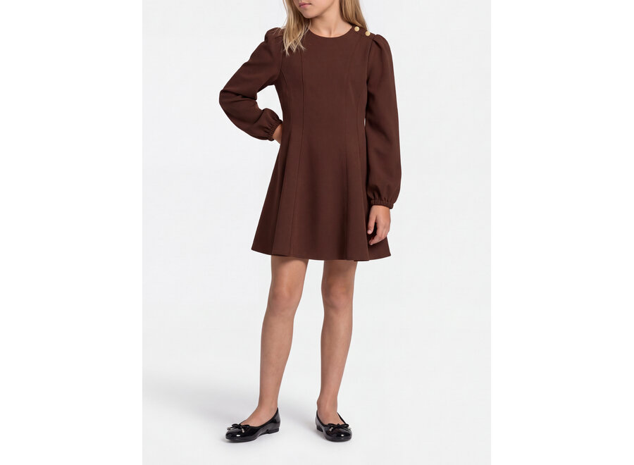 Eliza Dress  Dark Chocolate Meisjes Jurk