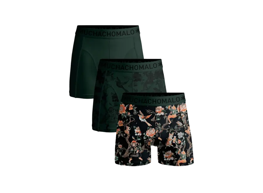 Boys 3-pack Boxer Shorts Print/Print/ Green U-TREEFRIENDS Jongens Boxershorts