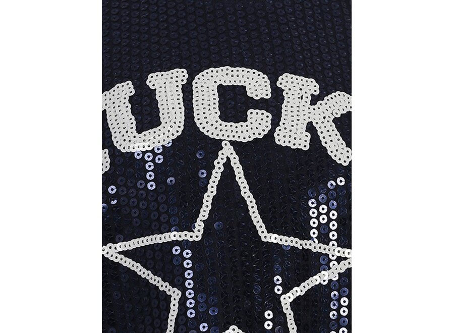 10Sixteen Sequince Tee  Blue Sequins Meisjes T-Shirt