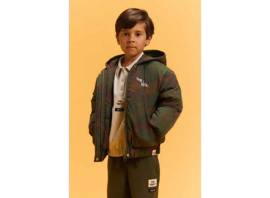 Kids woven Camouflage Nylon Coat  Army Jongens Jas  140