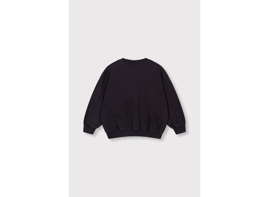 Kids Knitted Eagle Sweater  Charcoal Grey Unisex Trui