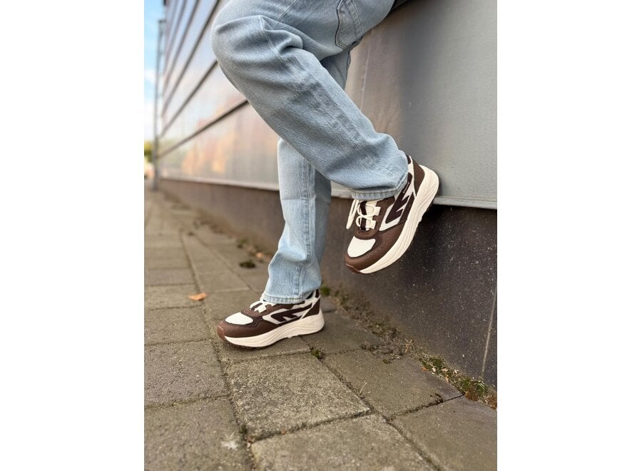 HTS Kids Shadow Lace Gardenia  Chocolade plum Cracked   Sneaker