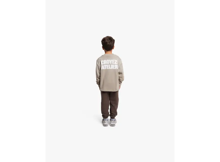 Croyez Mini Sprayed Atelier Longsleeve T-Shirt  Dusty Olive Jongens Longsleeve