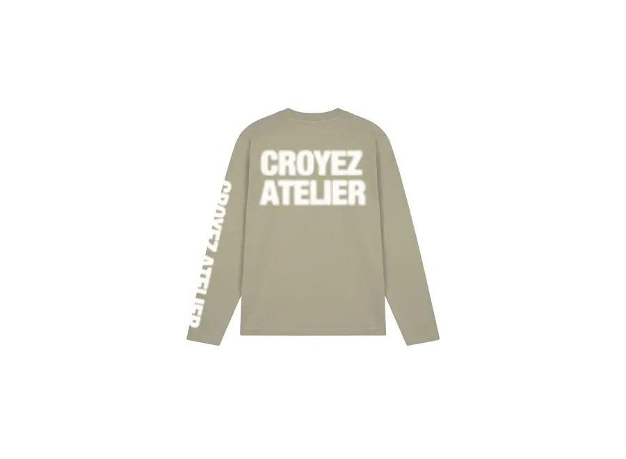 Croyez Mini Sprayed Atelier Longsleeve T-Shirt  Dusty Olive Jongens Longsleeve