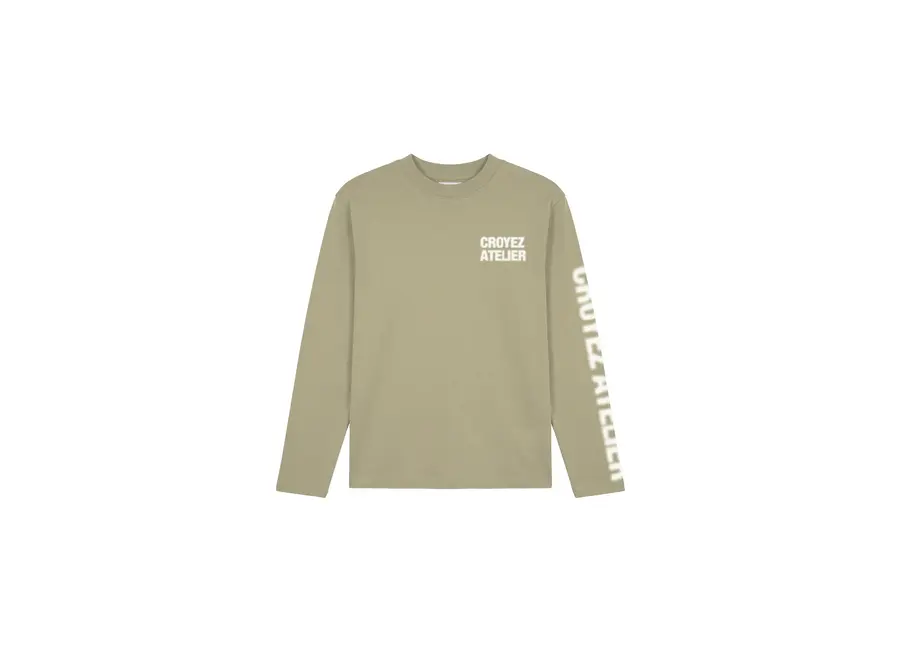 Croyez Mini Sprayed Atelier Longsleeve T-Shirt  Dusty Olive Jongens Longsleeve