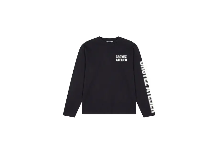 Croyez Mini Sprayed Atelier Longsleeve T-Shirt  Black Jongens Longsleeve