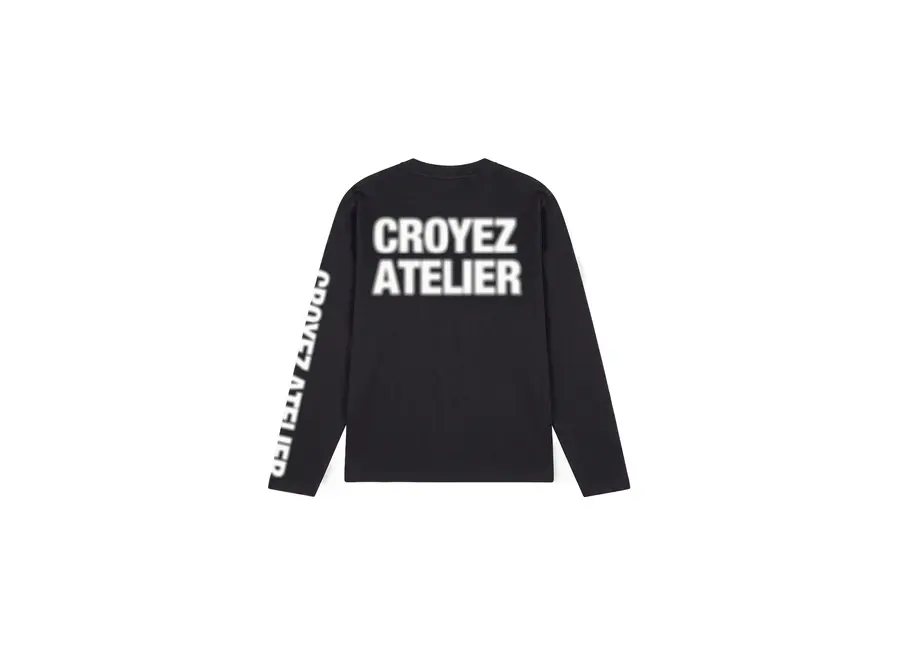 Croyez Mini Sprayed Atelier Longsleeve T-Shirt  Black Jongens Longsleeve