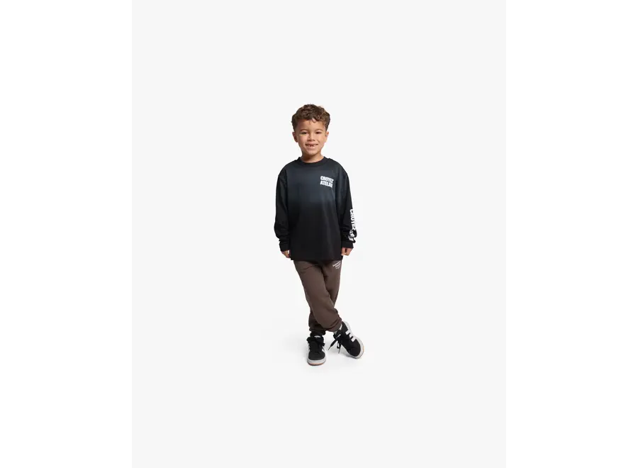 Croyez Mini Sprayed Atelier Longsleeve T-Shirt  Black Jongens Longsleeve
