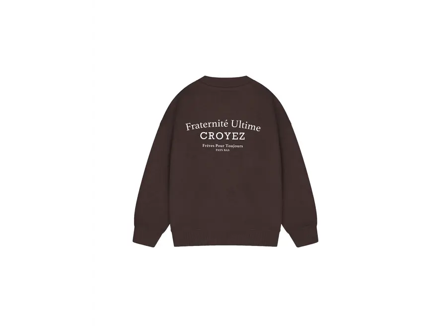 Croyez Mini Fraternité Ultime Sweater  Dark Brown Jongens Trui