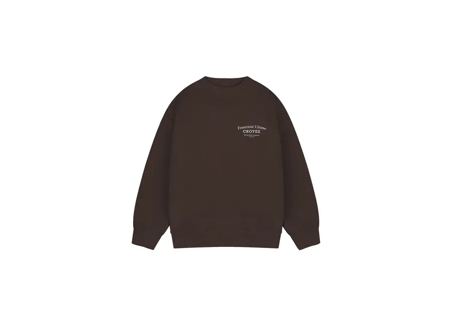 Croyez Mini Fraternité Ultime Sweater  Dark Brown Jongens Trui