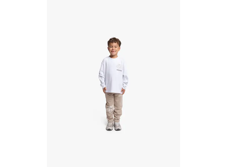 Croyez Mini Gardener Longsleeve T-Shirt White Jongens Longsleeve