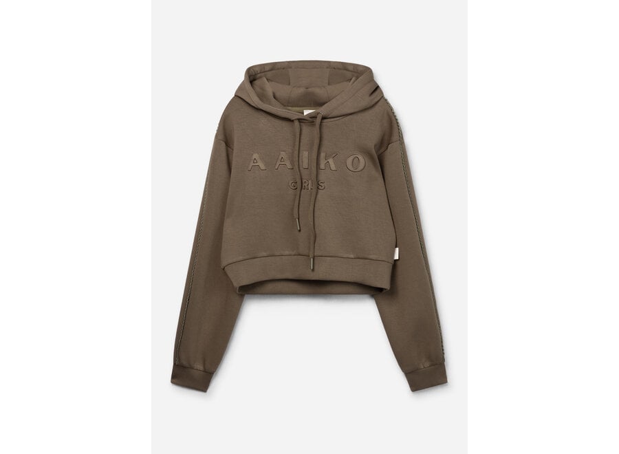 Haylee Vis 188 G  Teak Green Meisjes Hoodie