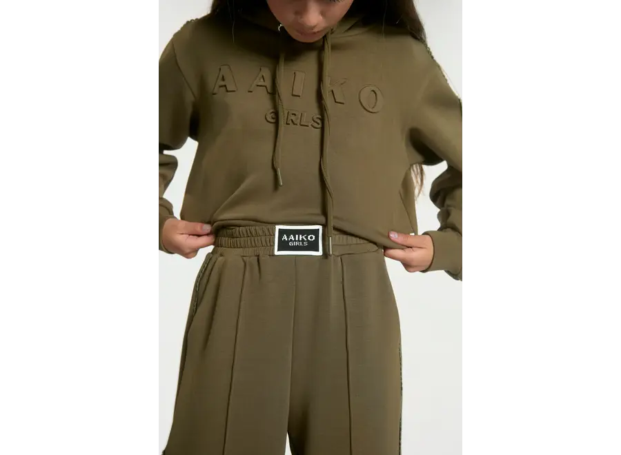 Haylee Vis 188 G Teak Green Meisjes Hoodie