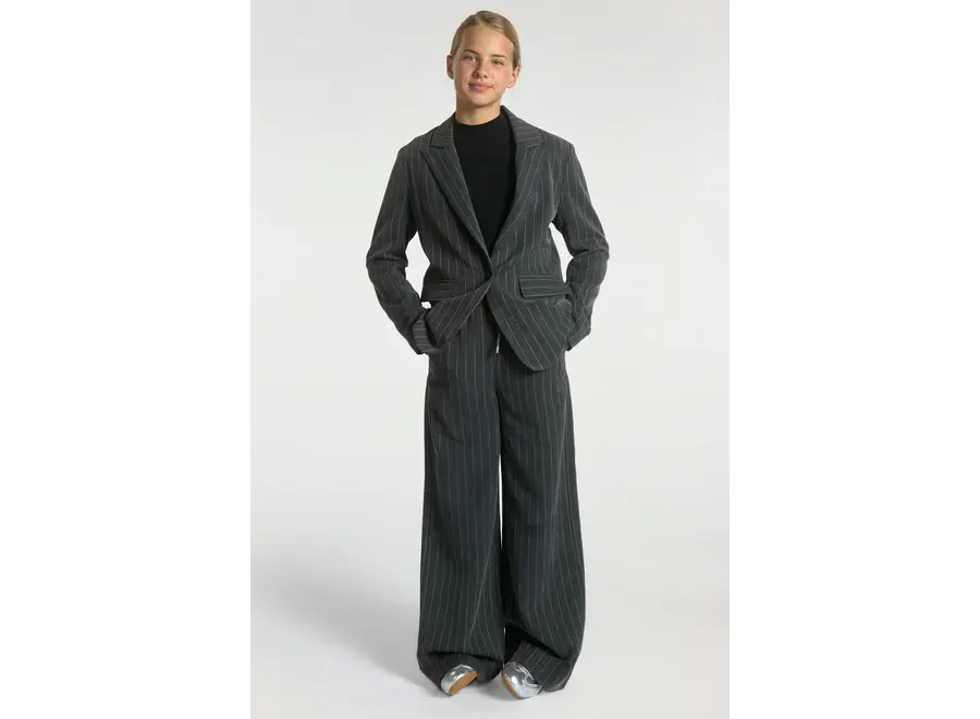 Kendal Pinstripe Vis 540 G  Antra Grey  Meisjes Blazer