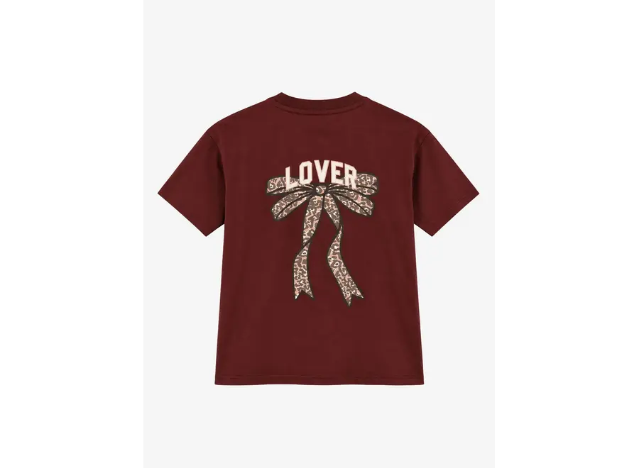 Bow Lover T-Shirt  Deep Burgundy Meisjes T-shirt