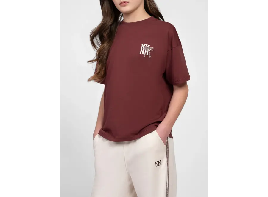Bow Lover T-Shirt  Deep Burgundy Meisjes T-shirt