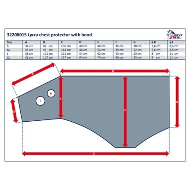 Harry's Horse Borstbeschermer/hood lycra