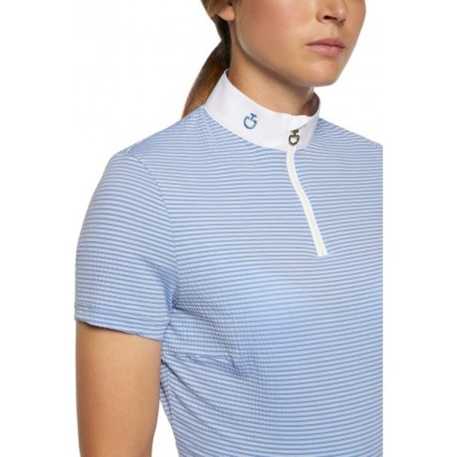 Cavalleria Toscana Wedstrijdshirt SeerSucker Jersey Zip