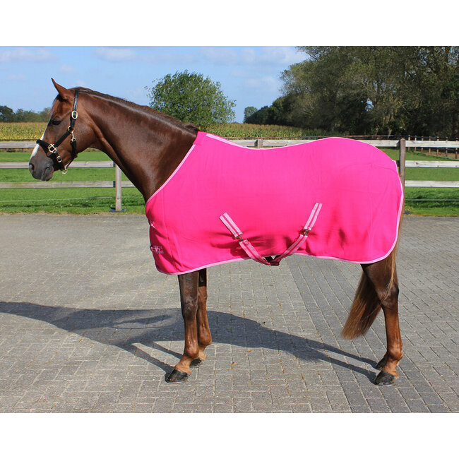 Qhp Fleecedeken color met singels