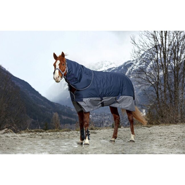 Equi-Theme Deken 600D Navy/Grey 300gr