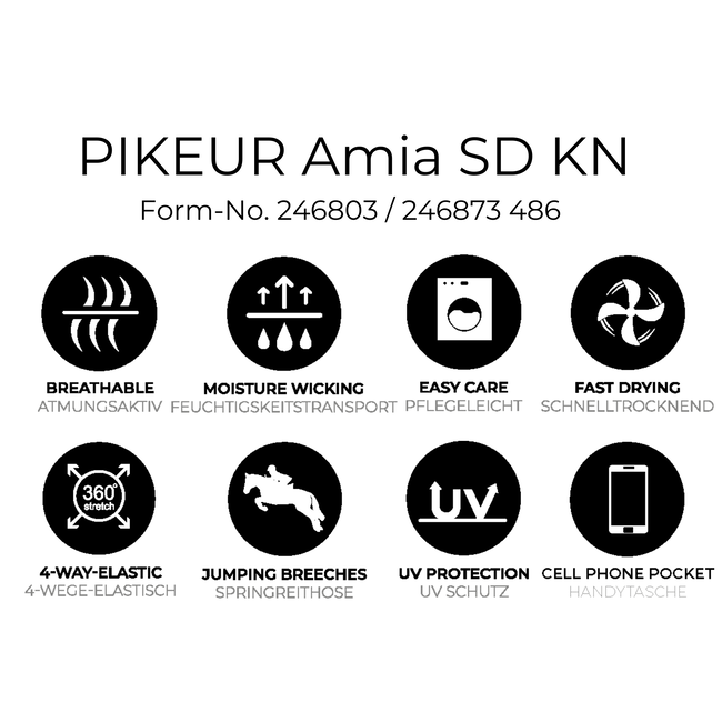 Pikeur Rijbroek Amia knee grip