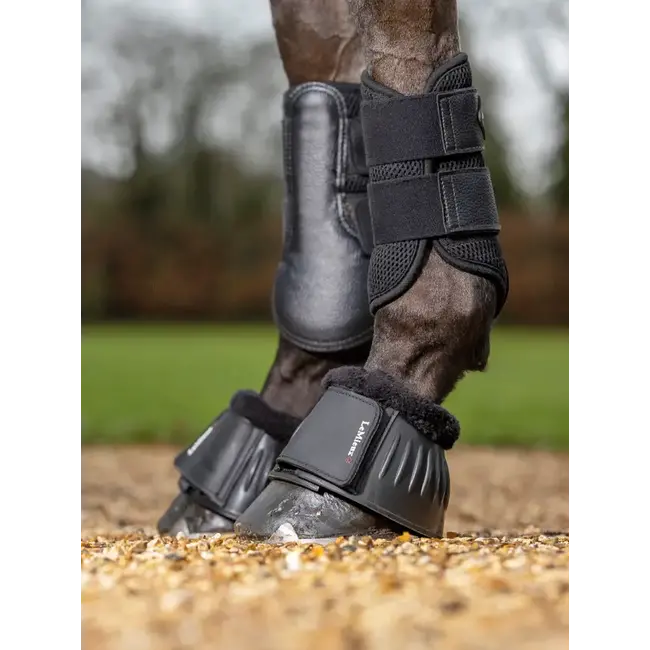 LeMieux Springschoen rubber Bell Boots Fleece Black