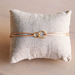 Bazou Infinity satijn armband - champagne